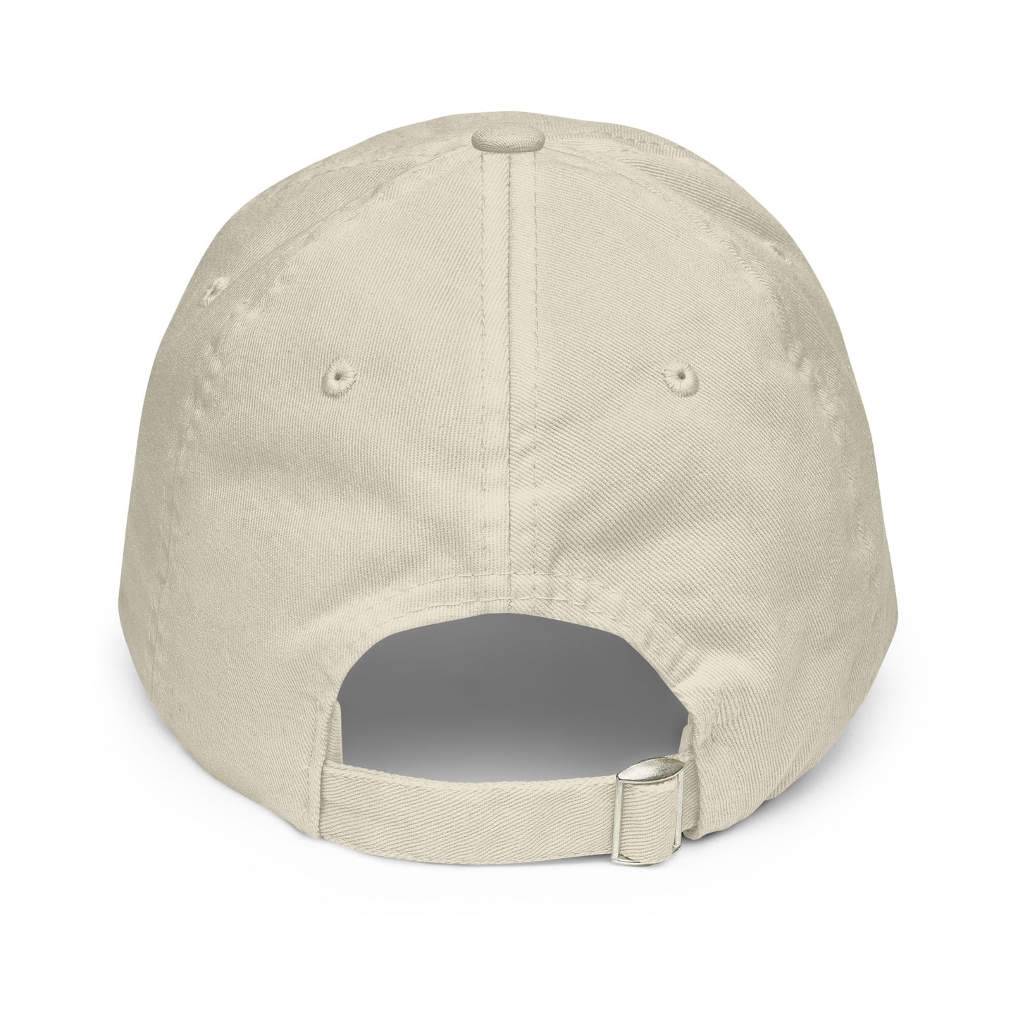 TELL YOUR CAT I SAID PSPSPS embroidered cap in Beige, back view